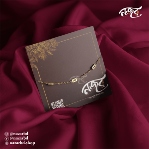 Crystal white Gold Border Bracelet