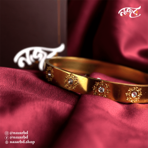 Golden Bloom Bangle Bracelet