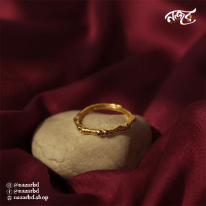 Textured Bamboo Gold Ring