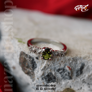 Egg Shaped Green Pearl Ring