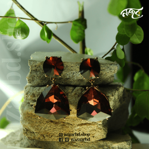 Maroon Stone Earrings