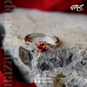 Red Pearl Curve Ring